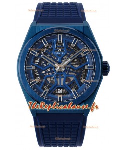 Zenith Defy Classic Skeleton 41MM Céramique Bleue Réplique Montre Suisse Homme