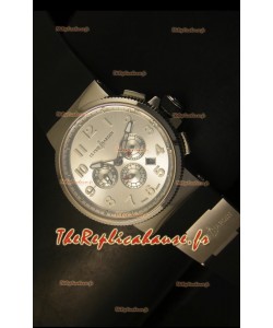 Chronographe Ulysse Nardin Marine avec cadran à chiffres arabes en acier inoyxdable - Réplique miroir 1:1