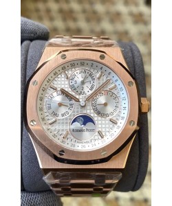 Audemars Piguet Royal Oak Quantième Perpétuel Réplique Suisse 904L Acier avec Boîtier Or Rose