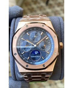 Audemars Piguet Royal Oak Quantième Perpétuel Réplique Suisse 904L Acier Boîtier Or Rose