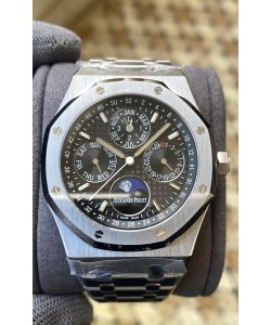 Audemars Piguet Royal Oak Quantième Perpétuel Réplique Suisse 904L Acier cadran noir 