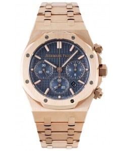 Audemars Piguet Réplique du Chronographe Royal Oak 1:1 - Boîtier Or Rose Cadran Bleu 41MM