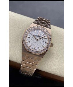 Audemars Piguet Royal Oak 33MM 904L Cadran or rose blanc Montre réplique 1:1 