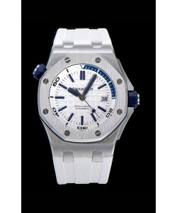 Montre Suisse Audemars Piguet Royal Oak Diver Cadran Blanc Mouvement 3120 Qualité 1:1 Acier 904L Réplique