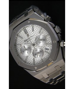 Montre Audemars Piguet Royal Oak Suisse à Chronographe avec Cadran argenté à quartz Réplique — 41 mm