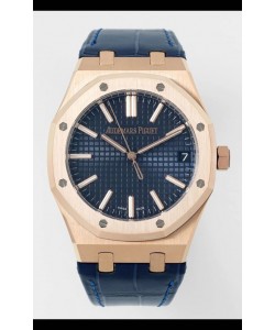 Audemars Piguet Royal Oak 15510OR 41 mm en or rose avec cadran bleu, réplique super clone