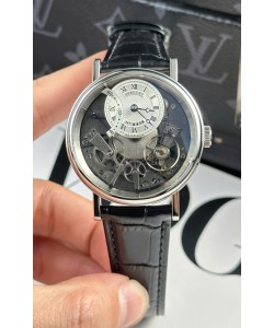 Breguet Tradition 7057BR/R9/9W6 Tourbillon simple en acier Réplique de la montre suisse à bracelet bleu