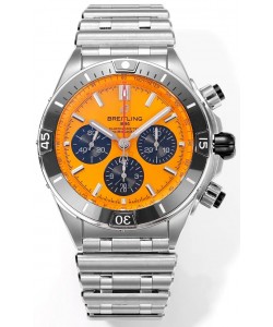 Breitling Chronomat B01 42 Edition Swiss 904L Boîtier acier Cadran jaune pâle Montre réplique 1:1
