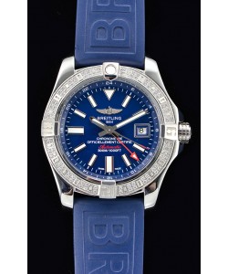 Breitling Avenger II montre suisse en acier GMT 1:1 Edition ultime - cadran bleu