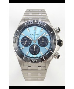 Breitling Chronomat Super Clone B01 42 édition 904L acier montre suisse cadran bleu gelé