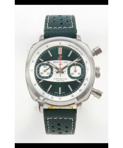 Montre Breitling Top Time Super Clone Chronographe avec bracelet en cuir noir 
