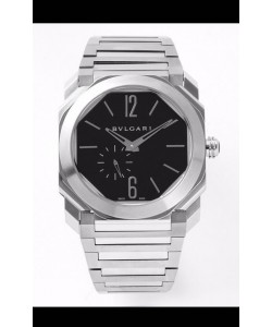 Bvlgari Octo Finissmo Edition 1:1 Miroir Réplique 904L Boîtier Acier Inoxydable Cadran Noir