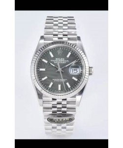 Réplique Suisse Rolex Datejust 126234 36MM en acier 904L - Cadran gris - Réplique Miroir 1:1