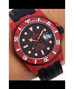 Réplique Suisse de la montre Rolex Submariner DiW Carbon Fiber Edition - Réplique Miroir 1:1