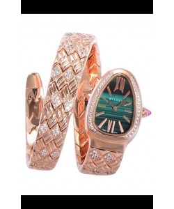 Bvlgari Serpenti Edition Montre boîtier or rose cadran vert qualité 1:1