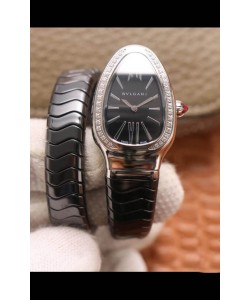 Montre Bvlgari Serpenti Edition Céramique noire Réplique en qualité miroir 1:1 