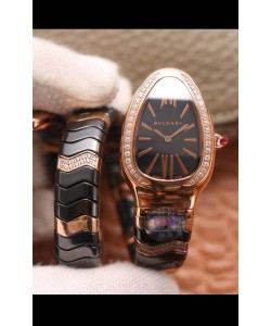 Montre Bvlgari Serpenti Edition Céramique noire Réplique en qualité miroir 1:1 