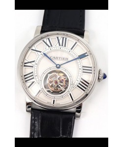 Rotonde de Cartier Flying Tourbillon Réplique Suisse en acier