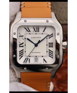 Santos De Cartier 1:1 Miroir Réplique - 40MM Bracelet en cuir