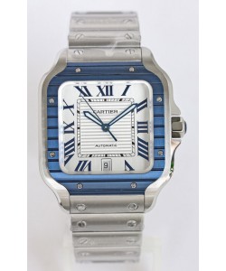 Santos De Cartier 1:1 Blue DLC Bezel Réplique Suisse 40MM