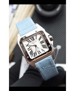 Santos De Cartier Réplique 1:1 - Montre 35 mm à boîtier en acier inoxydable 