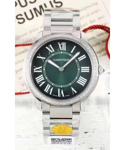 Cartier Ronde Must 36MM Cadran Vert Montre réplique suisse à quartz 1:1 