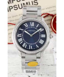 Cartier Ronde Must 36MM Cadran Quartz Bleu Réplique Montre Suisse 1:1  