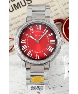 Cartier Ronde Must 36MM Cadran suisse à quartz rouge Réplique montre suisse 1:1 