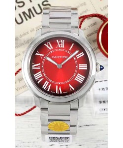 Cartier Ronde Must 36MM Cadran Rouge Quartz Suisse Réplique montre suisse 1:1 