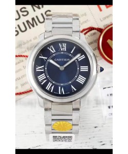 Cartier Ronde Must 36MM Cadran bleu suisse Réplique montre suisse 1:1 