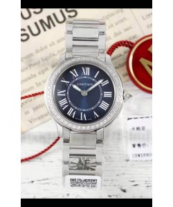 Cartier Ronde Must 29MM Cadran Quartz Bleu Réplique montre suisse 1:1 