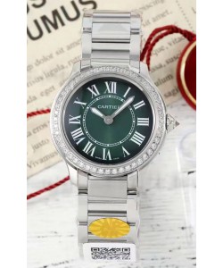 Cartier Ronde Must 29MM Cadran Vert Suisse Quartz Réplique montre suisse 1:1 