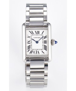 Tank Must De Cartier Montre Super Clone Suisse 27MM Cadran Blanc