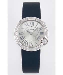 Ballon Blanc De Cartier Montre Super Clone 30MM Boîtier Acier 