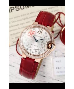 Ballon De Cartier Automatique Suisse 1:1 Qualité Miroir 33MM en Plaqué Or Rose