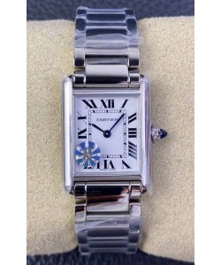 Cartier Tank Solo Montre suisse à quartz avec boîtier et bracelet en acier - boîtier de 22 mm 