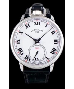 Chopard Louis-Ulysse L'hommage montre suisse en acier inoxydable cadran blanc 