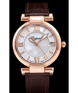 Chopard Imperiale White Dial Swiss Automatic Replica Watch dans un boîtier en or rose 904L Steel 