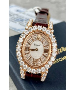 Chopard L'Heure du Diamant Mossanites Montre super clone en or jaune 34MM