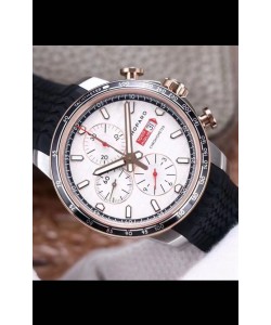 Chopard Classic Racing Chronograph Réplique Montre miroir 1:1 en acier - Cadran blanc