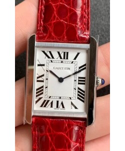 Montre "Cartier Tank Solo" Montre suisse à quartz dans un boîtier en acier inoxydable - 24MM de large