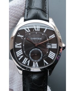 Montre "Drive De Cartier" 1:1 Réplique en acier inoxydable - Cadran blanc 