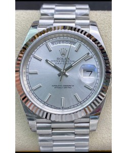 Montre Rolex Day Date Présidentielle 904L Acier 40MM - Cadran Acier 1:1 Miroir Qualité