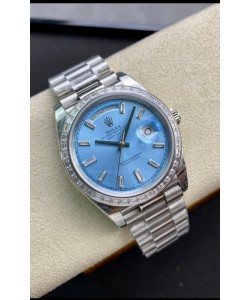 Montre Rolex Day Date Présidentielle M228396TBR-0002 904L 40MM - Cadran bleu glacé qualité miroir 1:1