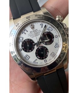 Montre Rolex Cosmograph Daytona 116509 Mouvement Cal.4130 Cadran Blanc - Acier 904L