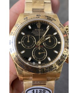 Cosmographe Rolex Daytona 116508 Mouvement Original Cal.4130 en Or Jaune - Montre Ultimate améliorée en acier 904L