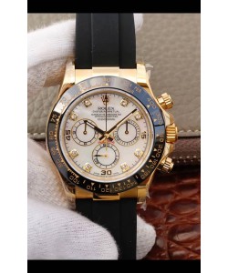 Montre Rolex Cosmograph Daytona 116508 Or Jaune Mouvement original Cal.4130 - Montre améliorée Ultimate 904L Acier