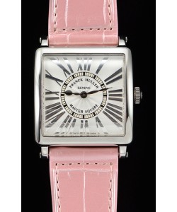 Franck Muller Master Square montre réplique suisse pour les dames à miroir 1:1 bracelet rose 