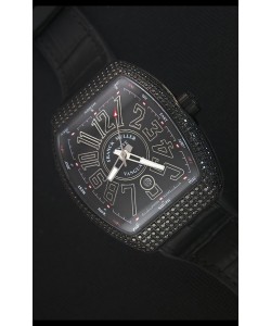Franck Muller Vanguard Montre Réplique Suisse avec boîtier Revêtu en PVD