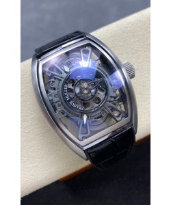 Franck Muller Curvex Grand Central Tourbillon Montre en acier inoxydable Réplique Montre 1:1
